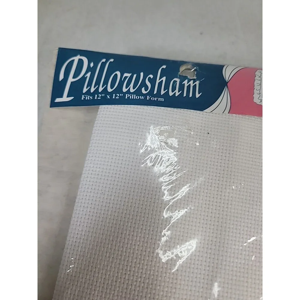 1 Pillowcase And 2 Pillow  Sham Embroidery Cross Stitch New